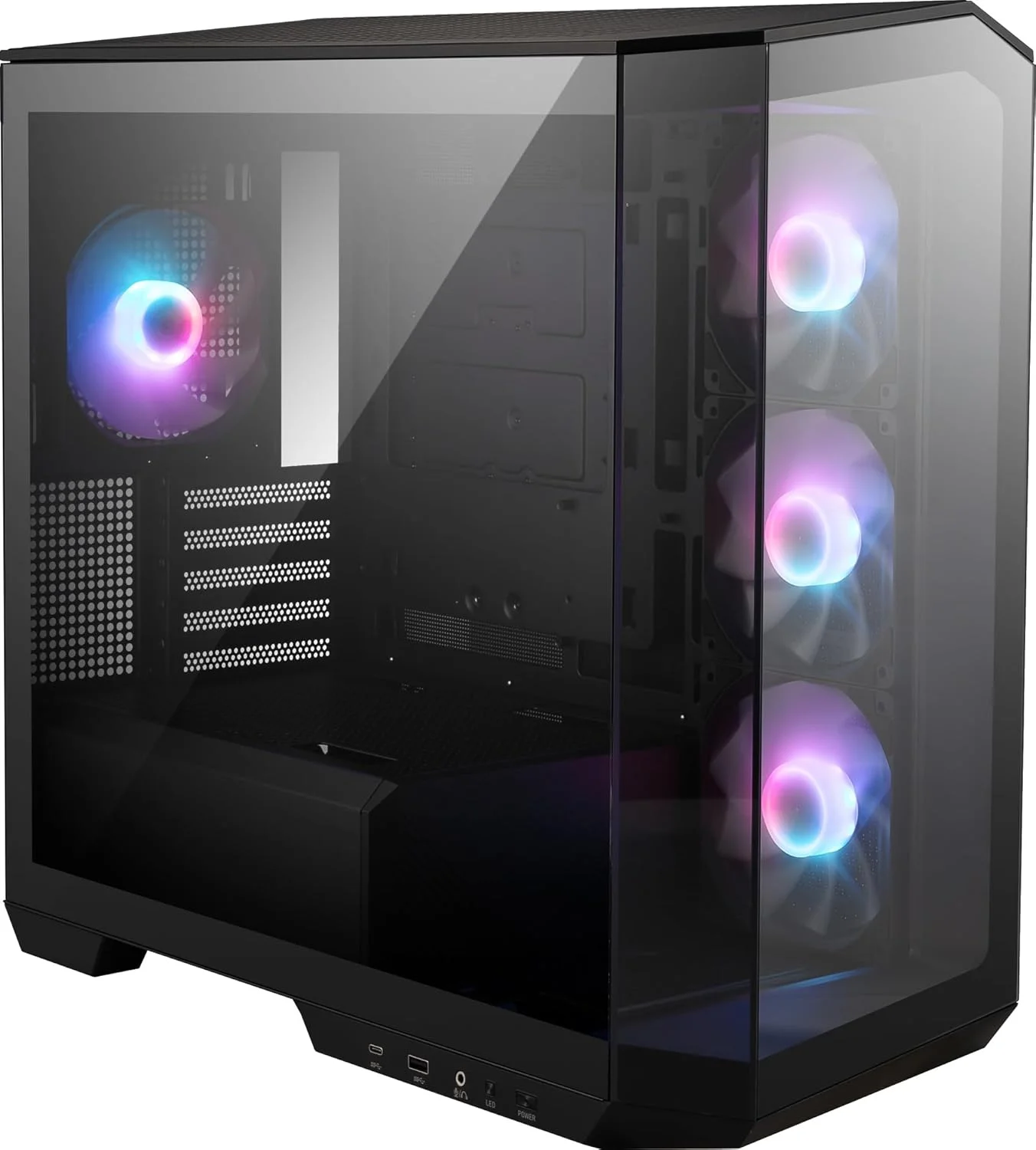 کیس کامپیوتر MSI MAG PANO M100R PZ PROJECT ZERO Motherboard Micro-ATX Middle Tower مشکی CS8963