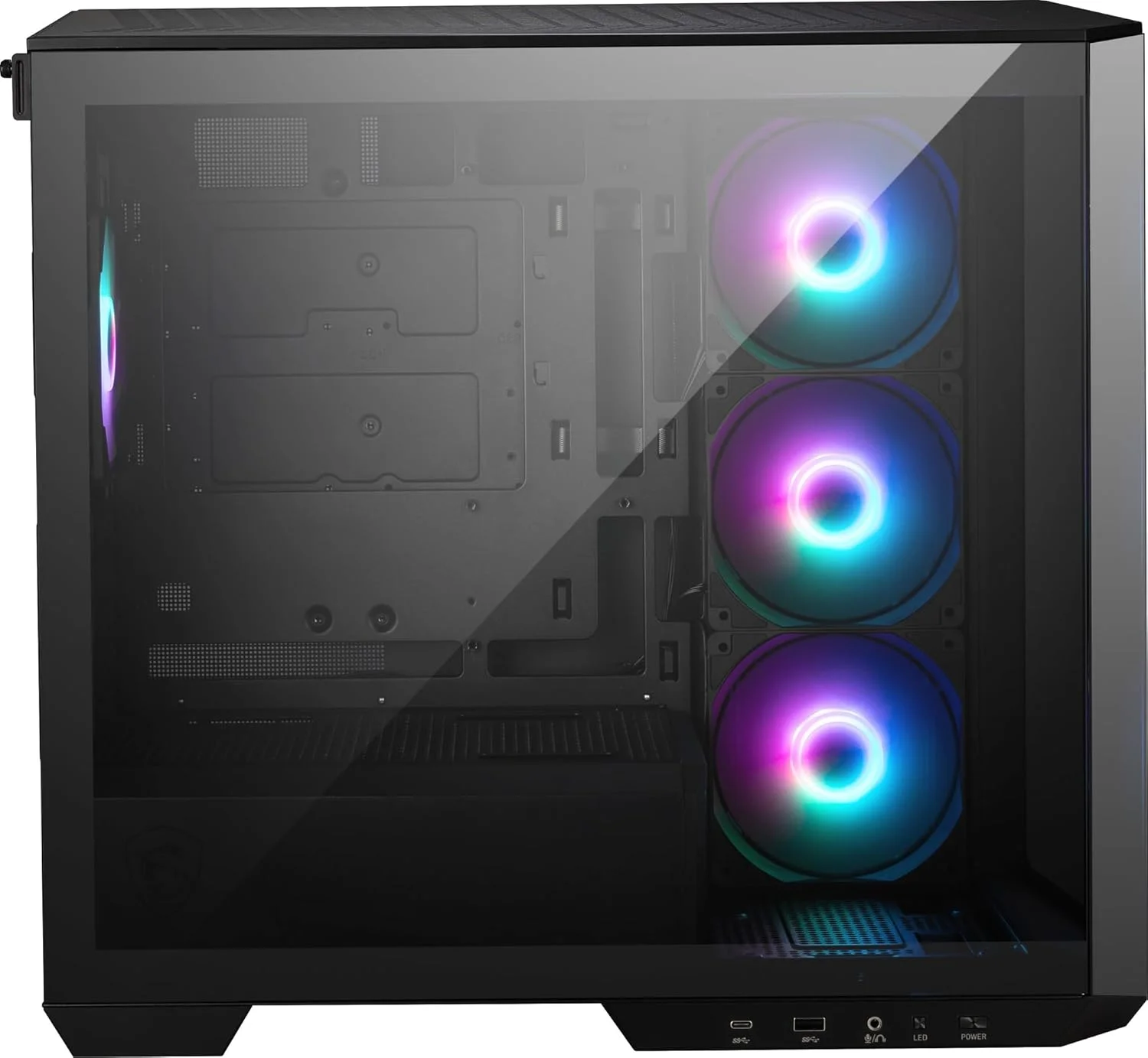 کیس کامپیوتر MSI MAG PANO M100R PZ PROJECT ZERO Motherboard Micro-ATX Middle Tower مشکی CS8963