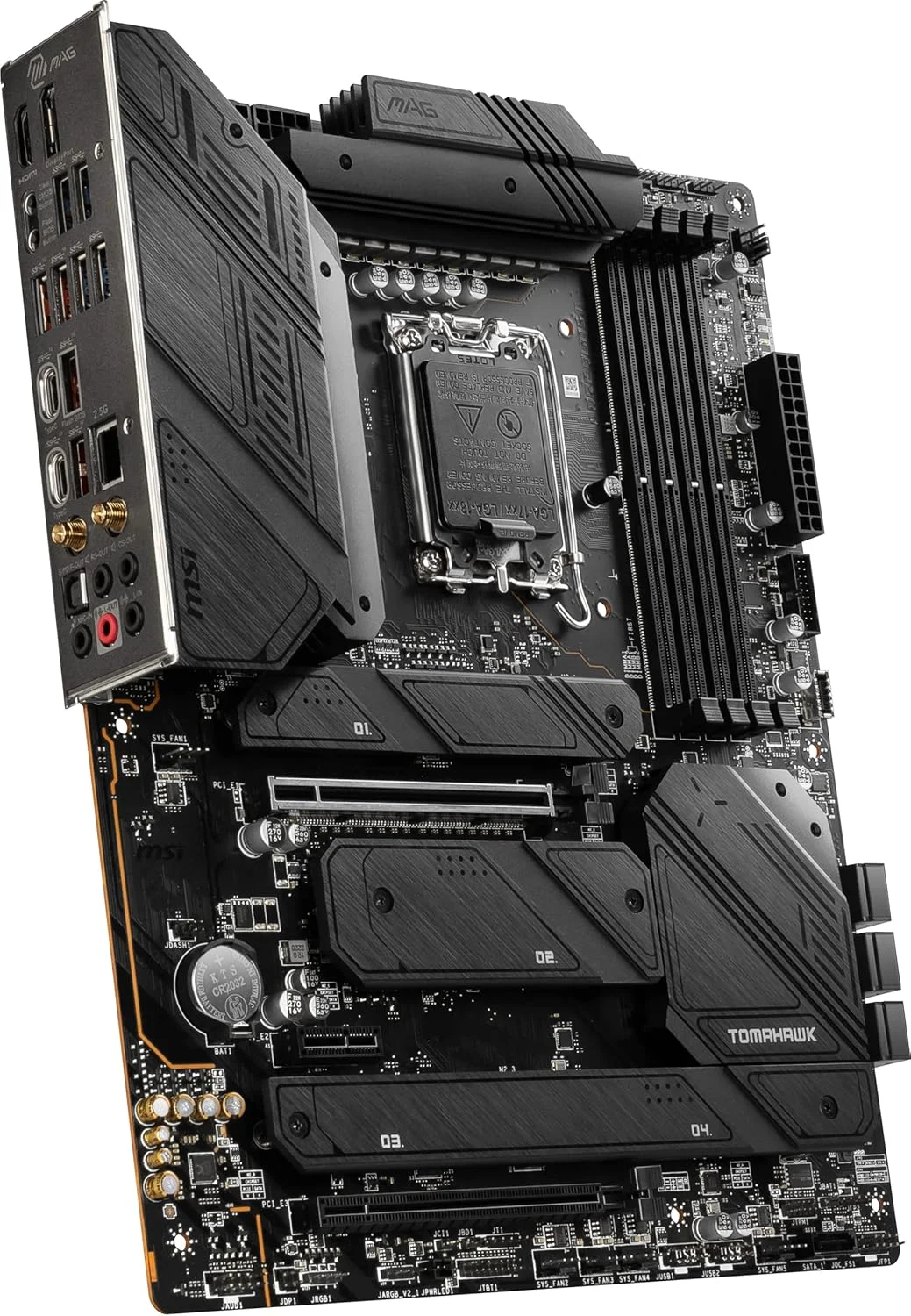 مادربرد گیمینگ MSI MAG Z790 Tomahawk WiFi (پشتیبانی از پردازنده‌های نسل 12 و 13 اینتل، LGA 1700، DDR5، PCIe 5.0، M.2، LAN 2.5Gbps، USB 3.2 Gen2، Wi-Fi 6E، ATX)