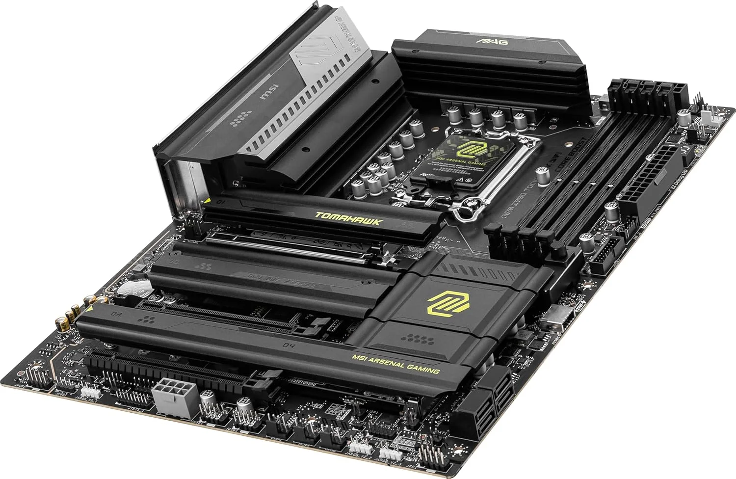 مادربرد گیمینگ MSI MAG Z890 Tomahawk WiFi (پشتیبانی از پردازنده های Intel Core Ultra Series 2، LGA 1851، DDR5، PCIe 5.0، M.2، SATA، LAN 5Gbps، USB Type-C، Wi-Fi 7، بلوتوث 5.4، Thunderbolt 4، ATX)