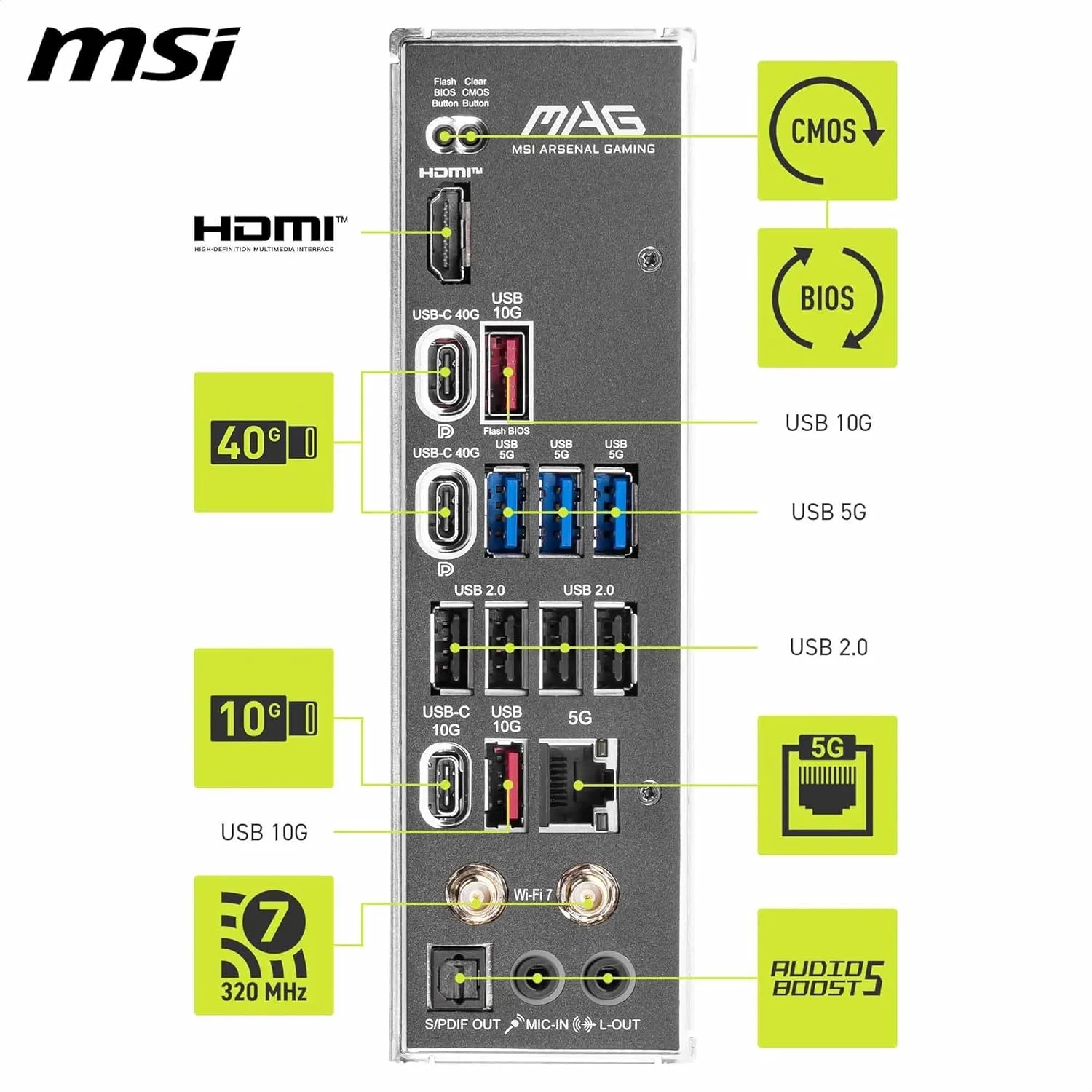 مادربرد MSI MAG X870E Tomahawk WiFi