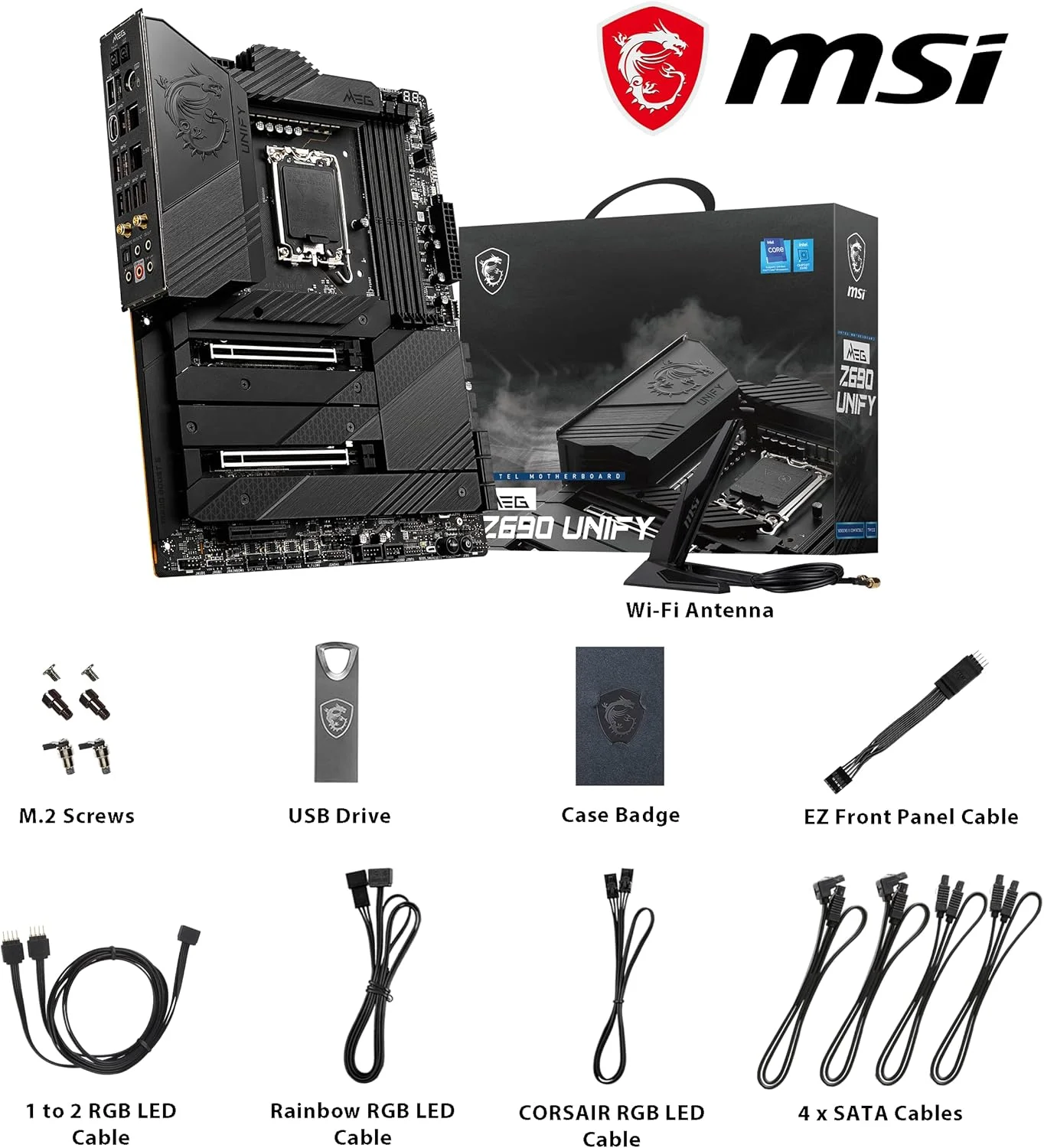 مادربرد گیمینگ MSI MEG Z690 UNIFY، فرم فاکتور ATX، پشتیبانی از نسل دوازدهم اینتل، سوکت LGA 1700، DDR5، ماژول Wi-Fi 6E - مشکی مادربرد گیمینگ MSI MEG Z690 UNIFY، فرم فاکتور ATX، پشتیبانی از نسل دوازدهم اینتل، سوکت LGA 1700، DDR5، ماژول Wi-Fi 6E - مشکی