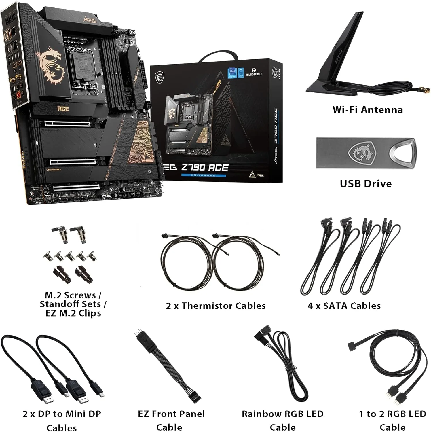 مادربرد MSI MEG Z790 ACE E-ATX - پشتیبانی از پردازنده های نسل 12/13 اینتل، LGA 1700، DDR5 Boost (7800+MHz/OC)، 2x PCIe 5.0 x16، 1x PCIe 4.0 x16، 1 x M.2 Gen5، 4 x M.2 Gen4، LAN 2.5Gbps، Wi-Fi 6E مادربرد MSI MEG Z790 ACE E-ATX - پشتیبانی از پردازنده های نسل 12/13 اینتل، LGA 1700، DDR5 Boost (7800+MHz/OC)، 2x PCIe 5.0 x16، 1x PCIe 4.0 x16، 1 x M.2 Gen5، 4 x M.2 Gen4، LAN 2.5Gbps، Wi-Fi 6E