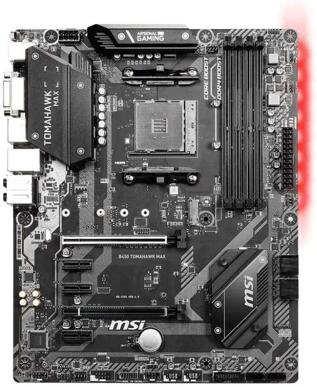 مادربرد MSI Arsenal Gaming AMD Ryzen نسل دوم و سوم AM4 M.2 USB 3 DDR4 DVI HDMI Crossfire ATX (B450 TOMAHAWK MAX II)