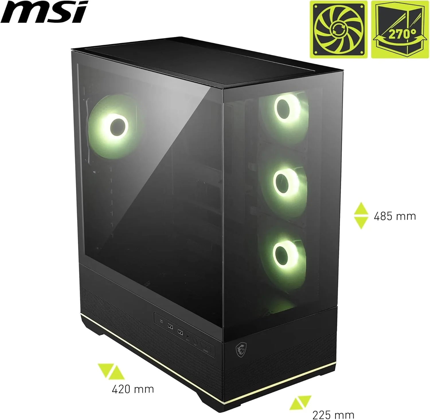 کیس کامپیوتر گیمینگ میدتاور MSI MAG PANO 110R PZ، پشتیبانی از کارت گرافیک تا طول 400 میلیمتر، فیلترهای گرد و غبار قابل جابجایی، USB 20Gbps (Type-C)، پشتیبانی از مادربرد ATX و Micro-ATX با اتصال پشتی - مشکی کیس کامپیوتر گیمینگ میدتاور MSI MAG PANO 110R PZ، پشتیبانی از کارت گرافیک تا طول 400 میلیمتر، فیلترهای گرد و غبار قابل جابجایی، USB 20Gbps (Type-C)، پشتیبانی از مادربرد ATX و Micro-ATX با اتصال پشتی - مشکی