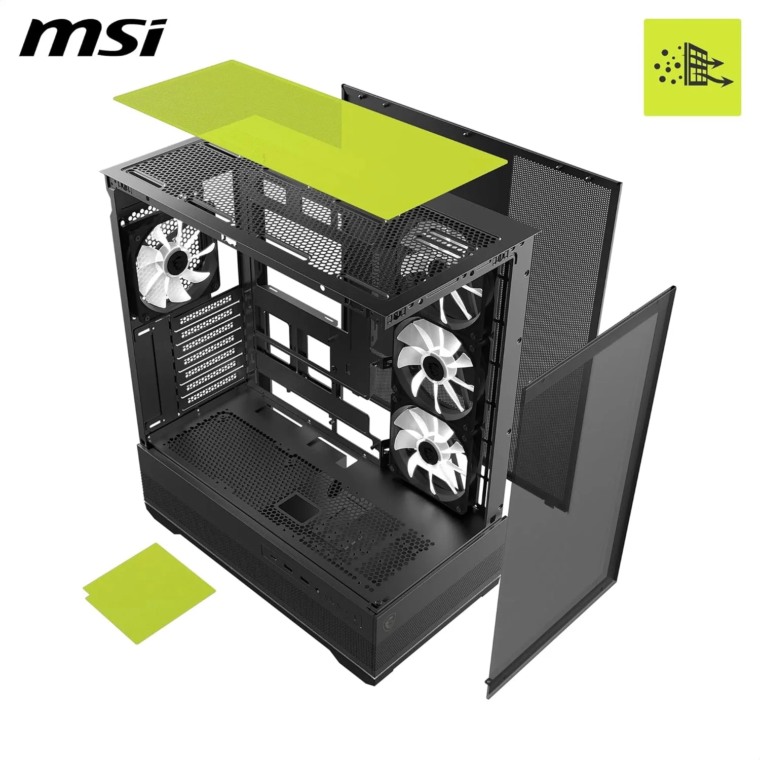 کیس کامپیوتر گیمینگ میدتاور MSI MAG PANO 110R PZ، پشتیبانی از کارت گرافیک تا طول 400 میلیمتر، فیلترهای گرد و غبار قابل جابجایی، USB 20Gbps (Type-C)، پشتیبانی از مادربرد ATX و Micro-ATX با اتصال پشتی - مشکی کیس کامپیوتر گیمینگ میدتاور MSI MAG PANO 110R PZ، پشتیبانی از کارت گرافیک تا طول 400 میلیمتر، فیلترهای گرد و غبار قابل جابجایی، USB 20Gbps (Type-C)، پشتیبانی از مادربرد ATX و Micro-ATX با اتصال پشتی - مشکی