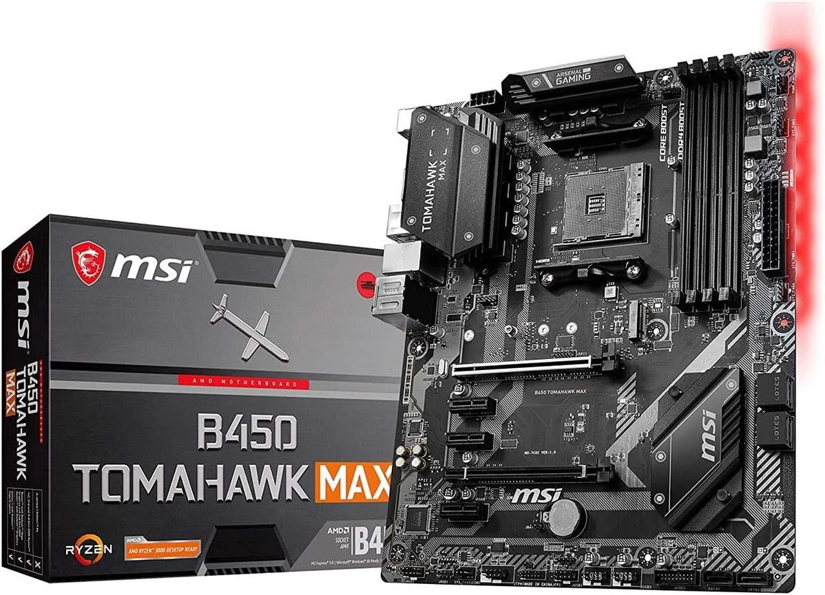 مادربرد MSI Arsenal Gaming AMD Ryzen نسل دوم و سوم AM4 M.2 USB 3 DDR4 DVI HDMI Crossfire ATX (B450 TOMAHAWK MAX II) مادربرد MSI Arsenal Gaming AMD Ryzen نسل دوم و سوم AM4 M.2 USB 3 DDR4 DVI HDMI Crossfire ATX (B450 TOMAHAWK MAX II)