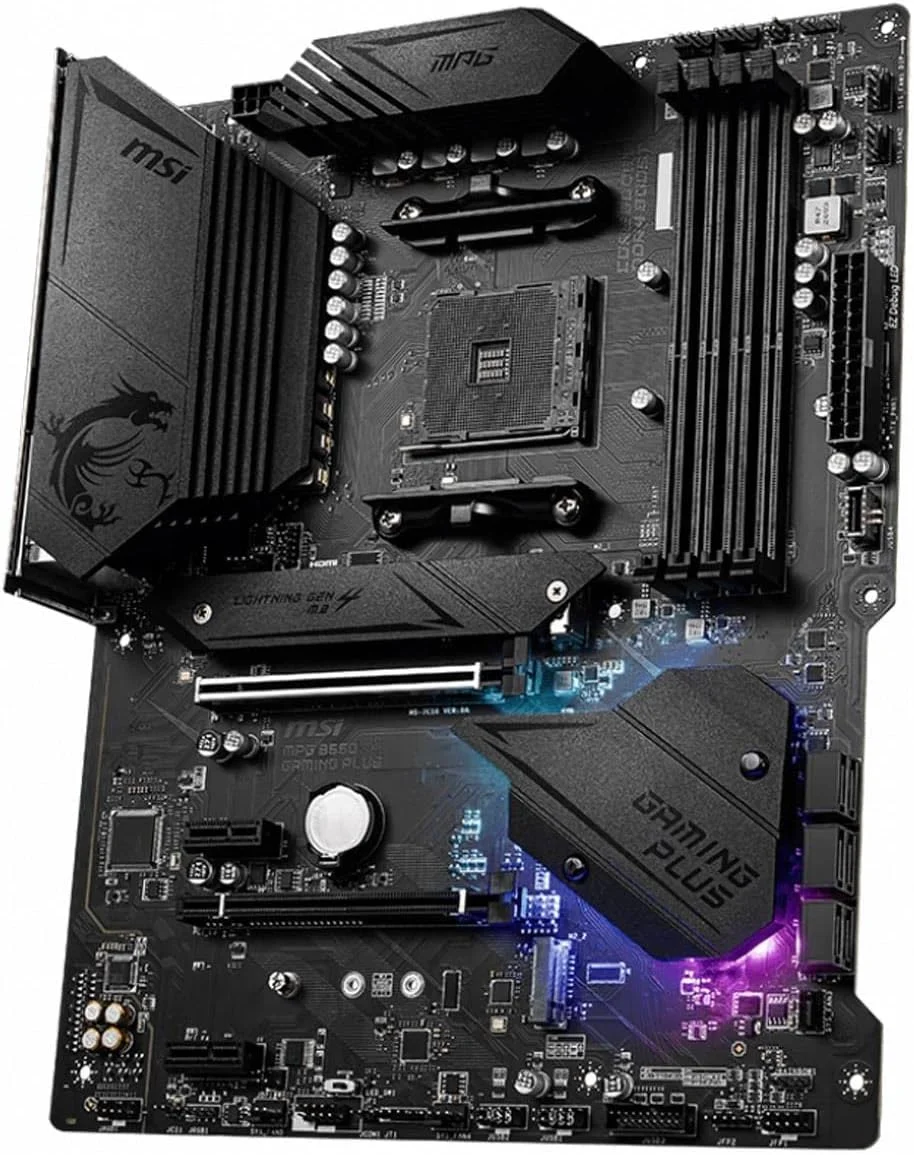 مادربرد گیمینگ MSI MPG B550 Gaming Plus AMD AM4 DDR4 PCIe 4.0, SATA 6Gb/s M.2 USB 3.2 Gen 2 HDMI/DP ATX 7C56-003R مادربرد گیمینگ MSI MPG B550 Gaming Plus AMD AM4 DDR4 PCIe 4.0, SATA 6Gb/s M.2 USB 3.2 Gen 2 HDMI/DP ATX 7C56-003R