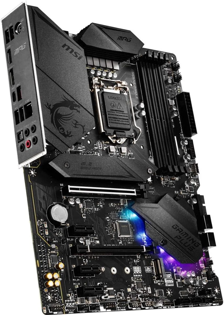 مادربرد گیمینگ MSI MPG Z490 Gaming Plus (ATX، نسل دهم پردازنده Intel Core، سوکت LGA 1200، DDR4، CF، دو اسلات M.2، USB 3.2 Gen 2، LAN 2.5G، DP/HDMI، Mystic Light RGB)