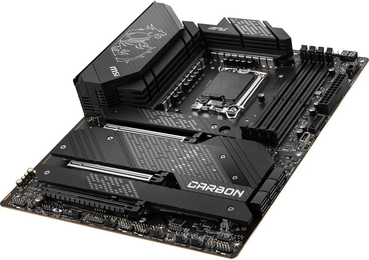 مادربرد گیمینگ MSI MPG Z690 Carbon WiFi (ATX، نسل دوازدهم Intel Core، سوکت LGA 1700، DDR5، PCIe 4، CFX، اسلات های M.2، Wi-Fi 6E)
