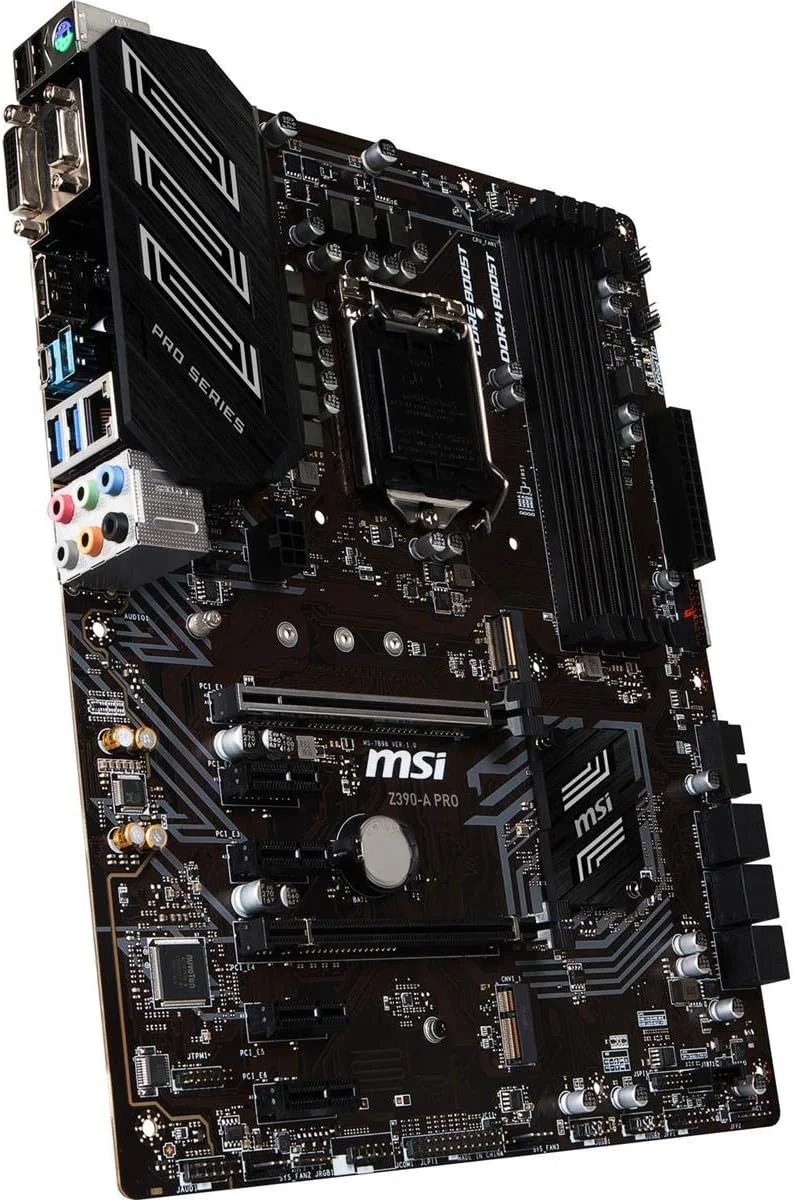 مادربرد گیمینگ MSI Z390-A PRO LGA1151 (پشتیبانی از نسل 8 و 9 اینتل) M.2 USB 3.1 Gen 2 DDR4 HDMI DP CFX Dual Gigabit LAN ATX Z390