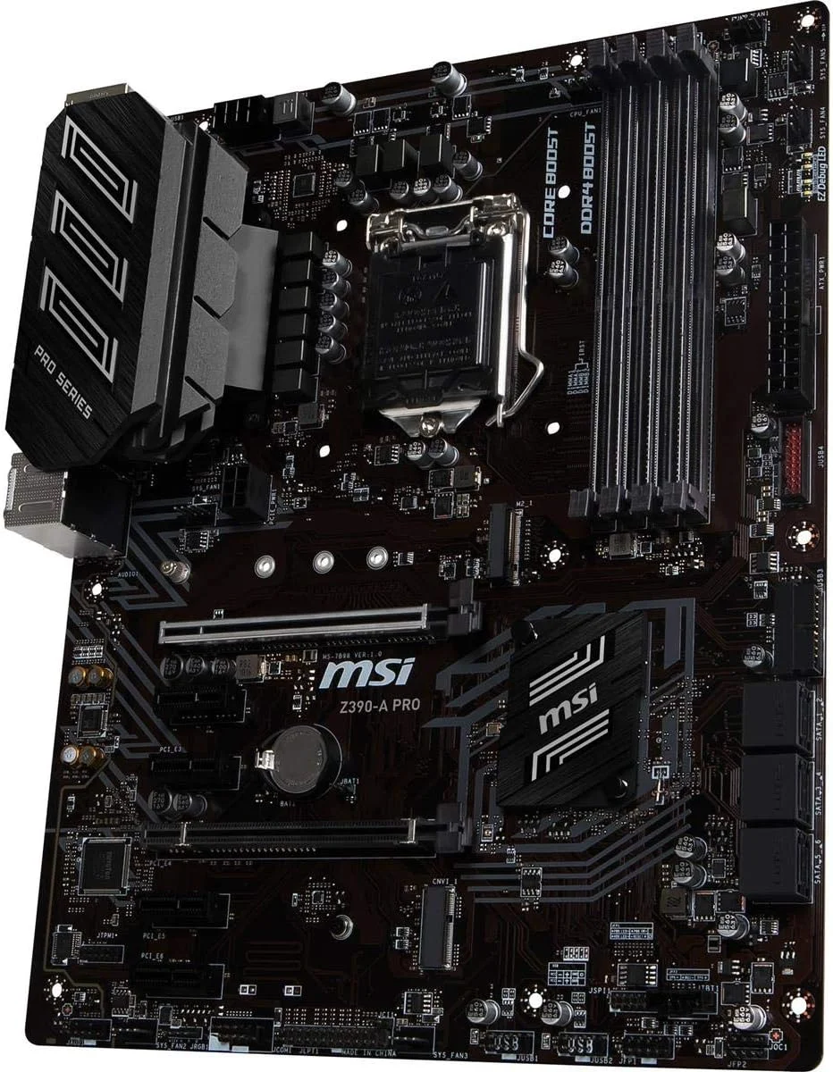 مادربرد گیمینگ MSI Z390-A PRO LGA1151 (پشتیبانی از نسل 8 و 9 اینتل) M.2 USB 3.1 Gen 2 DDR4 HDMI DP CFX Dual Gigabit LAN ATX Z390