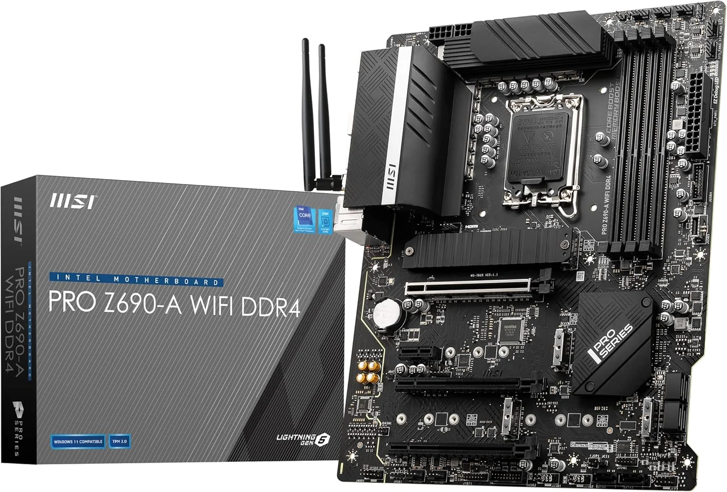 مادربرد MSI PRO Z690-A WiFi LGA 1700 با سوکت DDR4 ATX، مشکی