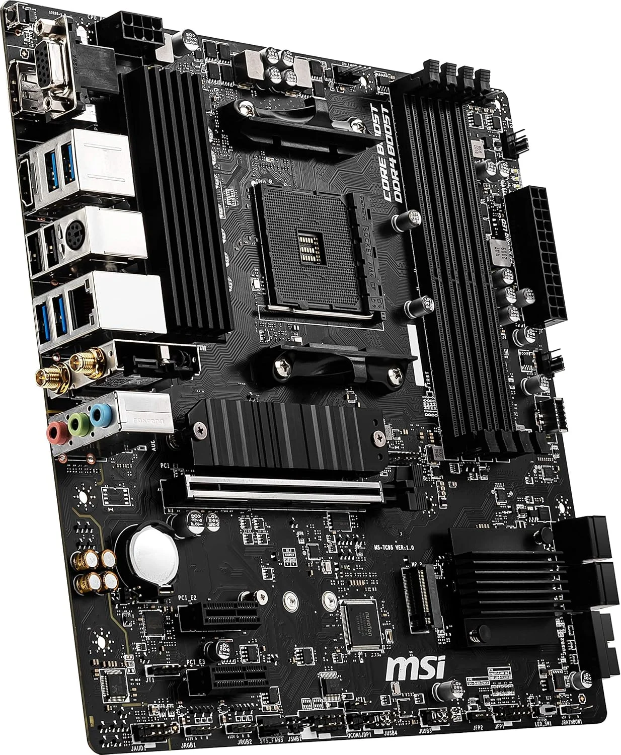 مادربرد MSI B550M PRO-VDH WiFi ProSeries (AMD AM4, DDR4, PCIe 4.0, SATA 6Gb/s, M.2, USB 3.2 Gen 1, Wi-Fi, D-SUB/HDMI/DP, Micro-ATX) مادربرد MSI B550M PRO-VDH WiFi ProSeries (AMD AM4, DDR4, PCIe 4.0, SATA 6Gb/s, M.2, USB 3.2 Gen 1, Wi-Fi, D-SUB/HDMI/DP, Micro-ATX)