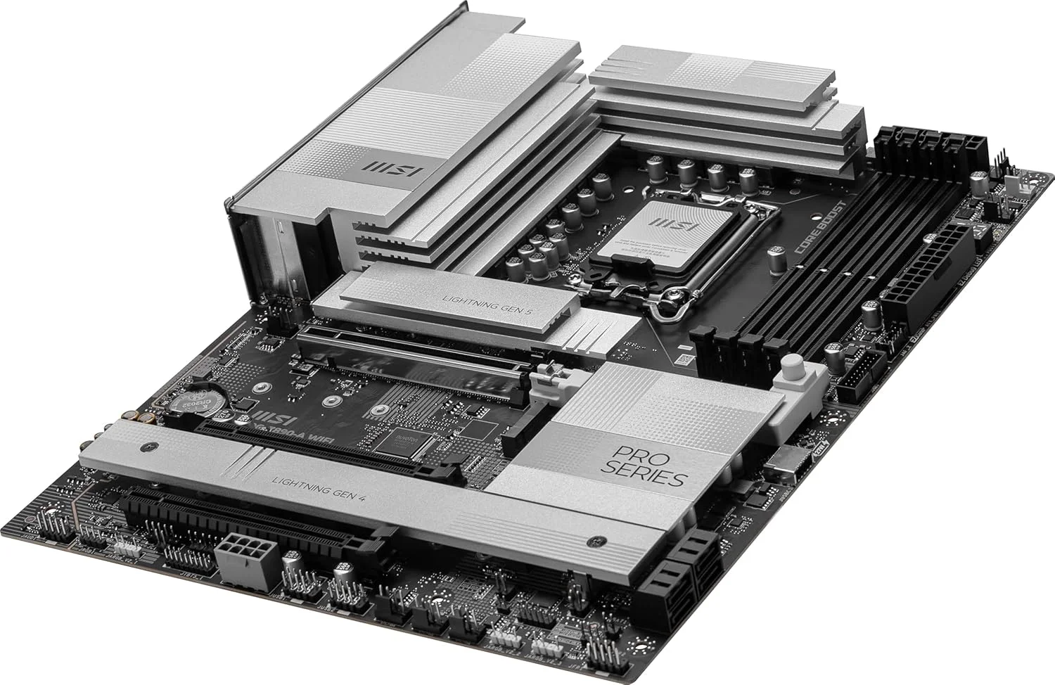 مادربرد MSI PRO Z890-A WiFi ProSeries (پشتیبانی از پردازندههای نسل 2 Intel Core Ultra، LGA 1851، DDR5، PCIe 5.0، M.2، SATA، LAN 5Gbps، USB Type-C، Wi-Fi 7، بلوتوث 5.4، Thunderbolt 4، ATX) مادربرد MSI PRO Z890-A WiFi ProSeries (پشتیبانی از پردازندههای نسل 2 Intel Core Ultra، LGA 1851، DDR5، PCIe 5.0، M.2، SATA، LAN 5Gbps، USB Type-C، Wi-Fi 7، بلوتوث 5.4، Thunderbolt 4، ATX)