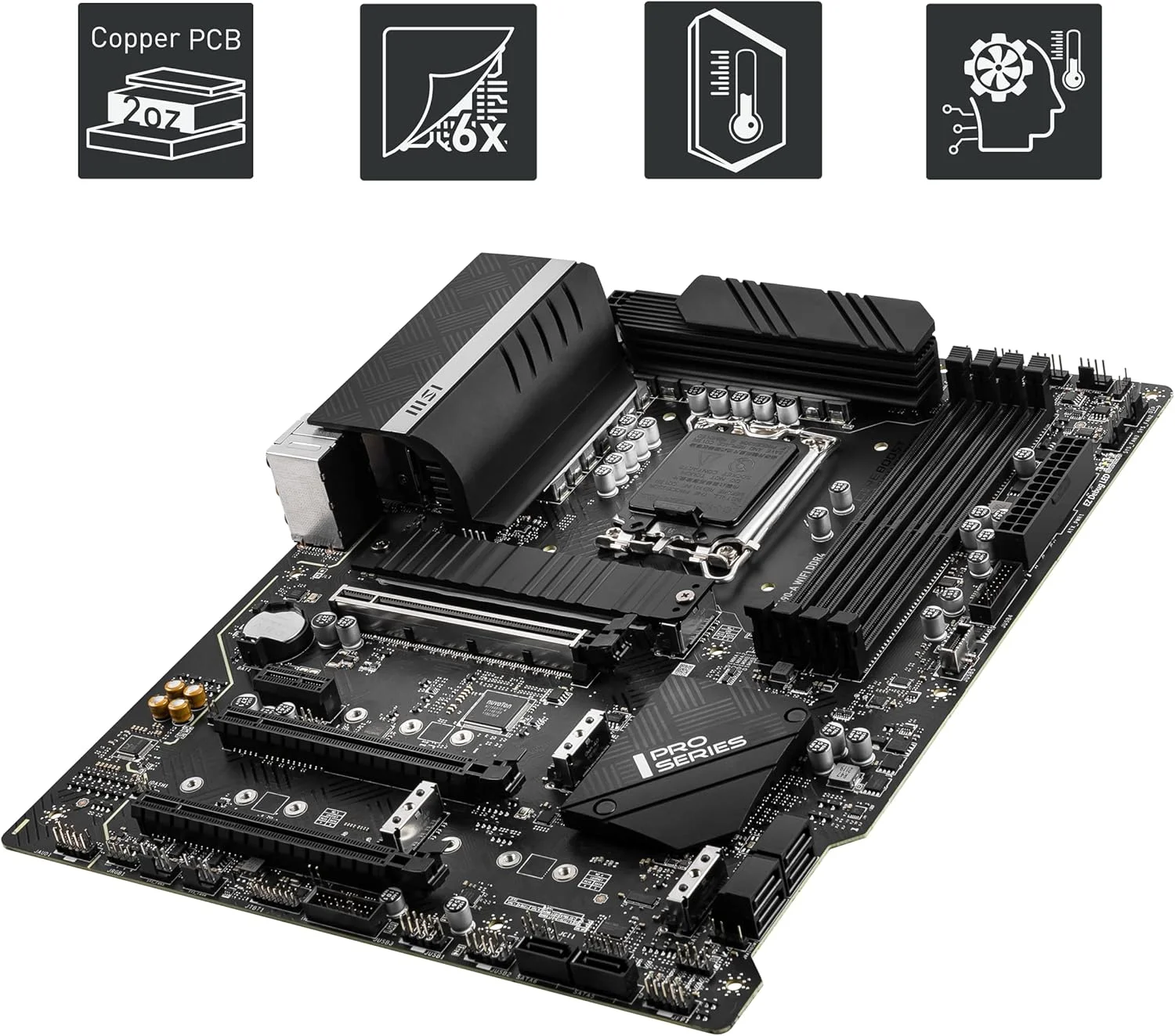 مادربرد MSI PRO Z690-A WiFi LGA 1700 با سوکت DDR4 ATX، مشکی