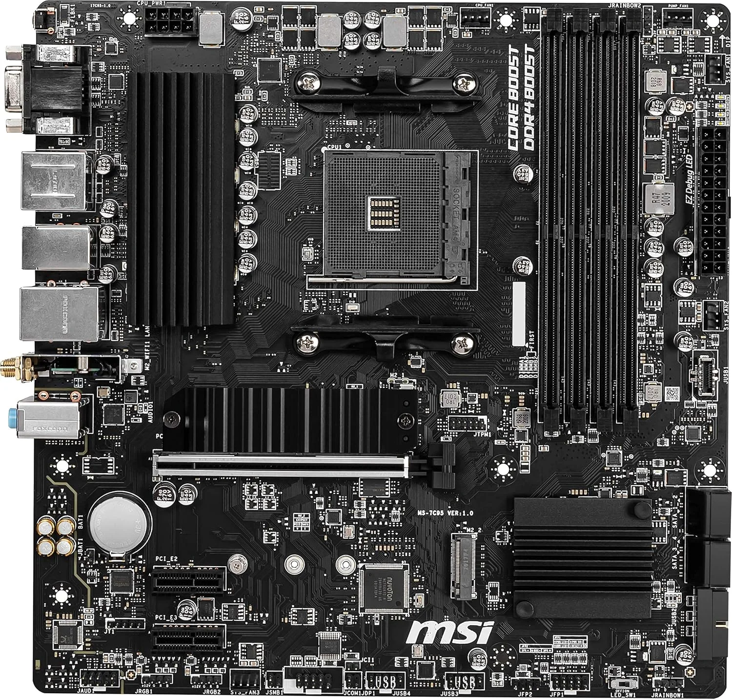 مادربرد MSI B550M PRO-VDH WiFi ProSeries (AMD AM4, DDR4, PCIe 4.0, SATA 6Gb/s, M.2, USB 3.2 Gen 1, Wi-Fi, D-SUB/HDMI/DP, Micro-ATX) مادربرد MSI B550M PRO-VDH WiFi ProSeries (AMD AM4, DDR4, PCIe 4.0, SATA 6Gb/s, M.2, USB 3.2 Gen 1, Wi-Fi, D-SUB/HDMI/DP, Micro-ATX)