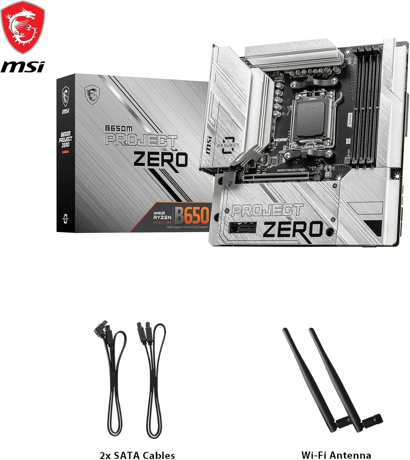 مادربرد MSI B650M Project Zero، Micro-ATX با اتصال پشتی - پشتیبانی از پردازنده های AMD Ryzen سری 7000، AM5 - تقویت حافظه DDR5 6400+MHz/OC، 1 x PCIe 4.0 x16، 2 x M.2 Gen4، Wi-Fi 6E مادربرد MSI B650M Project Zero، Micro-ATX با اتصال پشتی - پشتیبانی از پردازنده های AMD Ryzen سری 7000، AM5 - تقویت حافظه DDR5 6400+MHz/OC، 1 x PCIe 4.0 x16، 2 x M.2 Gen4، Wi-Fi 6E