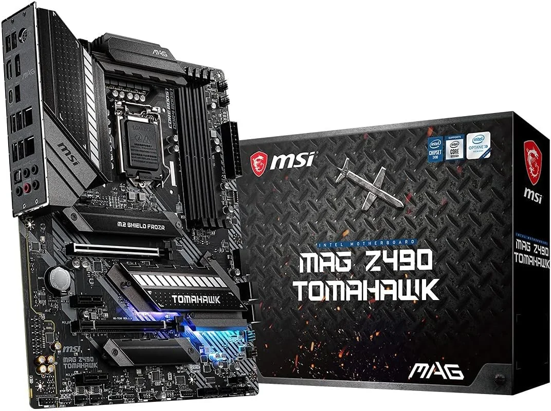 مادربرد گیمینگ MSI MAG Z490 Tomahawk، ATX، نسل دهم پردازنده Intel Core، سوکت LGA 1200، DDR4، CF، اسلات های M.2 دوگانه، USB 3.2 Gen 2، Type-C، LAN 2.5G، DP/HDMI، Mystic Light RGB، 7C80-004R
