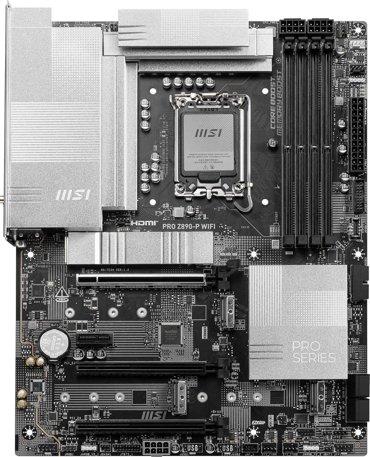 مادربرد MSI PRO Z890-P WiFi ProSeries (پشتیبانی از پردازندههای نسل 2 Intel Core Ultra، LGA 1851، DDR5، PCIe 5.0، M.2، SATA، LAN 5Gbps، USB Type-C، Wi-Fi 7، بلوتوث 5.4، Thunderbolt 4، ATX) مادربرد MSI PRO Z890-P WiFi ProSeries (پشتیبانی از پردازندههای نسل 2 Intel Core Ultra، LGA 1851، DDR5، PCIe 5.0، M.2، SATA، LAN 5Gbps، USB Type-C، Wi-Fi 7، بلوتوث 5.4، Thunderbolt 4، ATX)