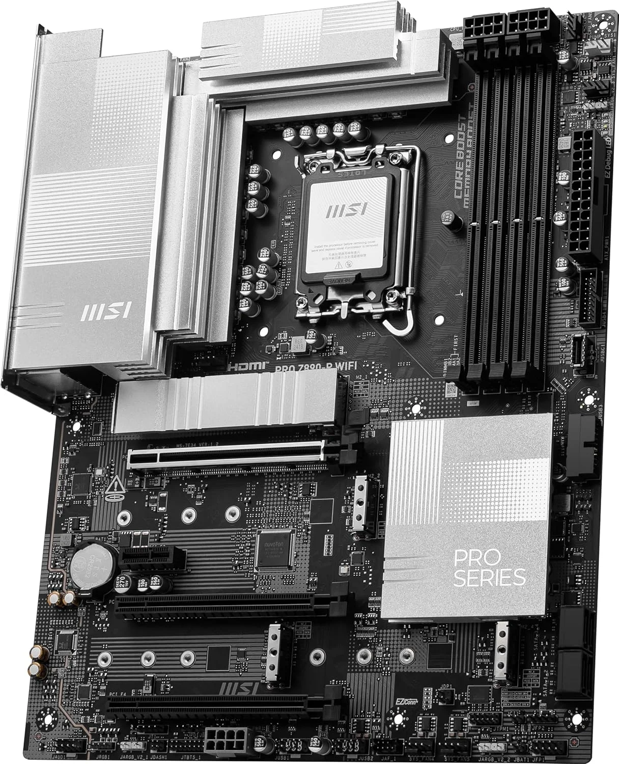 مادربرد MSI PRO Z890-P WiFi ProSeries (پشتیبانی از پردازندههای نسل 2 Intel Core Ultra، LGA 1851، DDR5، PCIe 5.0، M.2، SATA، LAN 5Gbps، USB Type-C، Wi-Fi 7، بلوتوث 5.4، Thunderbolt 4، ATX) مادربرد MSI PRO Z890-P WiFi ProSeries (پشتیبانی از پردازندههای نسل 2 Intel Core Ultra، LGA 1851، DDR5، PCIe 5.0، M.2، SATA، LAN 5Gbps، USB Type-C، Wi-Fi 7، بلوتوث 5.4، Thunderbolt 4، ATX)