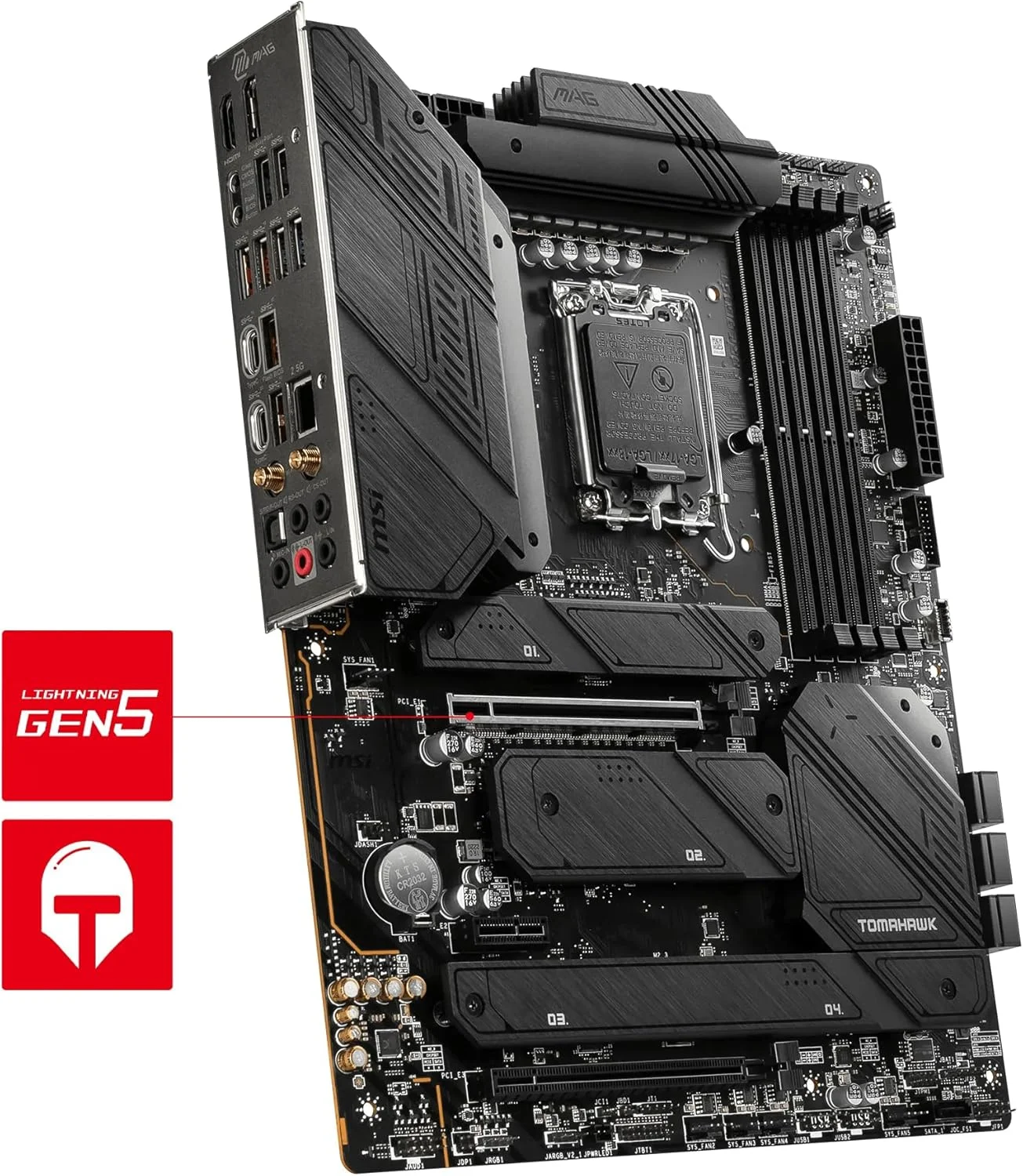 مادربرد MSI Mag Z790 Tomahawk Wifi DDR4 ATX، سوکت LGA 1700، چیپست Intel Z790، چهار عدد DDR4 دو کاناله، صدای 7.1 Realtek 2.5Gbps LAN، حداکثر حافظه 128 گیگابایت، PCIe 3.0، USB 3.2 مادربرد MSI Mag Z790 Tomahawk Wifi DDR4 ATX، سوکت LGA 1700، چیپست Intel Z790، چهار عدد DDR4 دو کاناله، صدای 7.1 Realtek 2.5Gbps LAN، حداکثر حافظه 128 گیگابایت، PCIe 3.0، USB 3.2