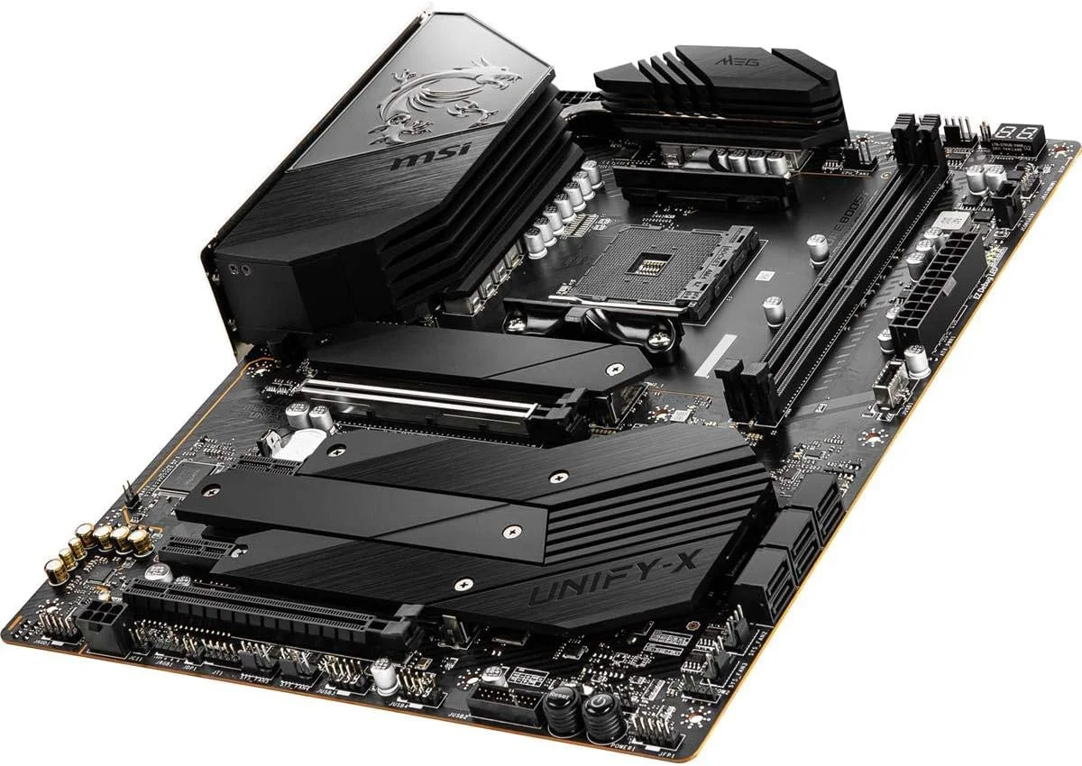 مادربرد گیمینگ MSI MEG B550 UNIFY-X (AMD AM4، DDR4، PCIe 4.0، SATA 6Gb/s، Dual M.2، USB 3.2 Gen 2، HDMI، Wi-Fi 6 AX، ATX، پردازنده های AMD Ryzen 5000 Series)