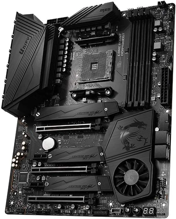 مادربرد MSI Meg X570 Unify WiFi، AMD، AM4، DDR4، PCIe 4.0، SATA 6GB/s، M.2، USB 3.2 Gen 2، Ax Wi-Fi 6، بلوتوث 5، ATX مادربرد MSI Meg X570 Unify WiFi، AMD، AM4، DDR4، PCIe 4.0، SATA 6GB/s، M.2، USB 3.2 Gen 2، Ax Wi-Fi 6، بلوتوث 5، ATX
