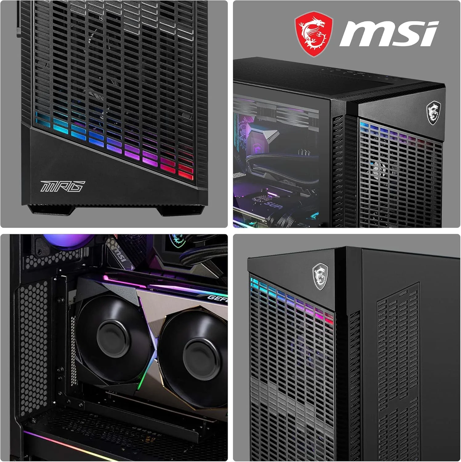 کیس کامپیوتر مید تاور MSI MPG VELOX 100P AIRFLOW - ظرفیت مادربرد E-ATX، درب شیشه ای حرارت دیده، بهینه شده برای جریان هوا، Mystic Light، پشتیبانی از 2 رادیاتور 360 میلی متری و پیکربندی تهویه جانبی کیس کامپیوتر مید تاور MSI MPG VELOX 100P AIRFLOW - ظرفیت مادربرد E-ATX، درب شیشه ای حرارت دیده، بهینه شده برای جریان هوا، Mystic Light، پشتیبانی از 2 رادیاتور 360 میلی متری و پیکربندی تهویه جانبی