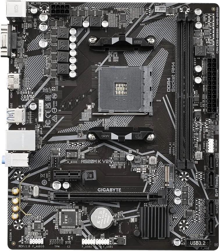 مادربرد GIGABYTE A520M K V2 MicroATX [با چیپست AMD A520] MB6136