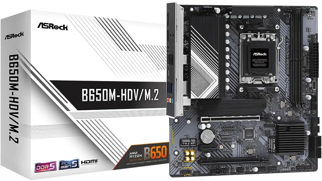 مادربرد ASRock B650M-HDV/M.2 با پشتیبانی از پردازنده‌های AMD Ryzen سری 7000 با سوکت AM5