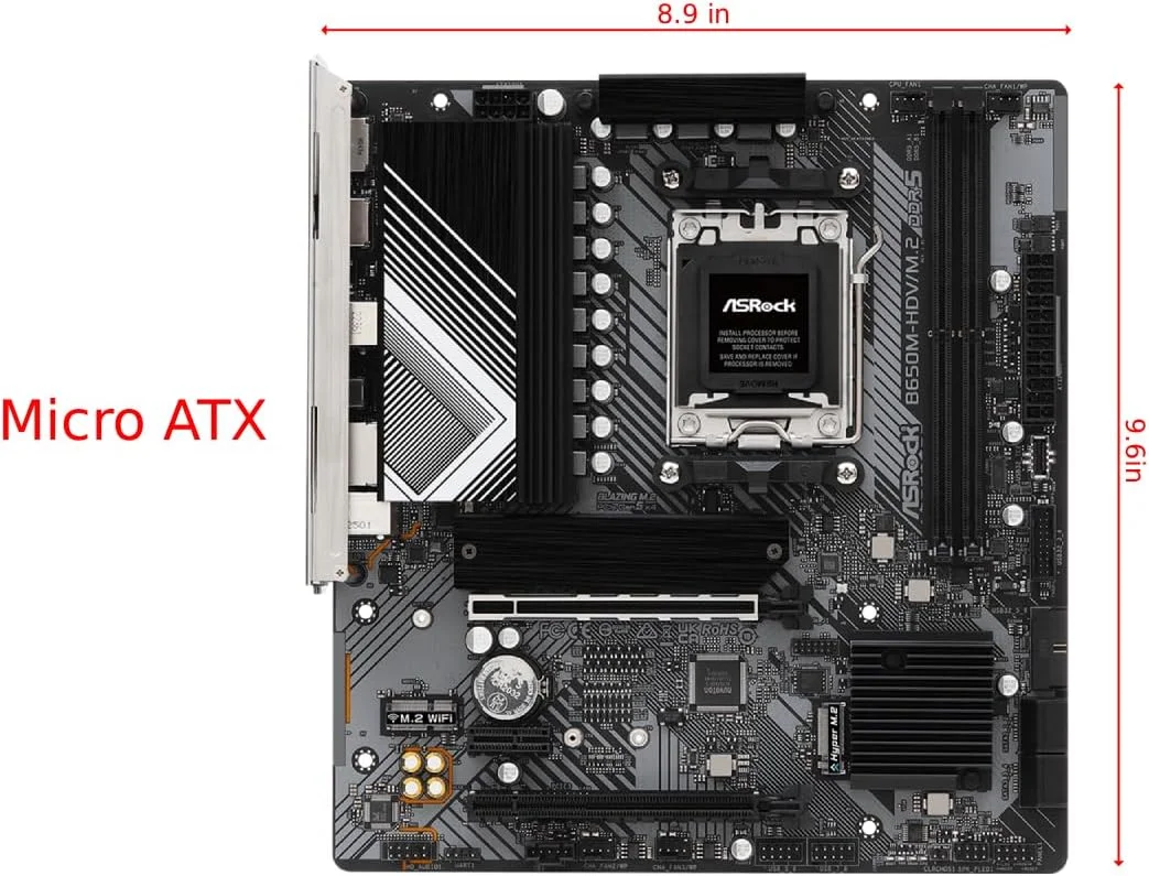 مادربرد ASRock B650M-HDV/M.2 با پشتیبانی از پردازنده‌های AMD Ryzen سری 7000 با سوکت AM5