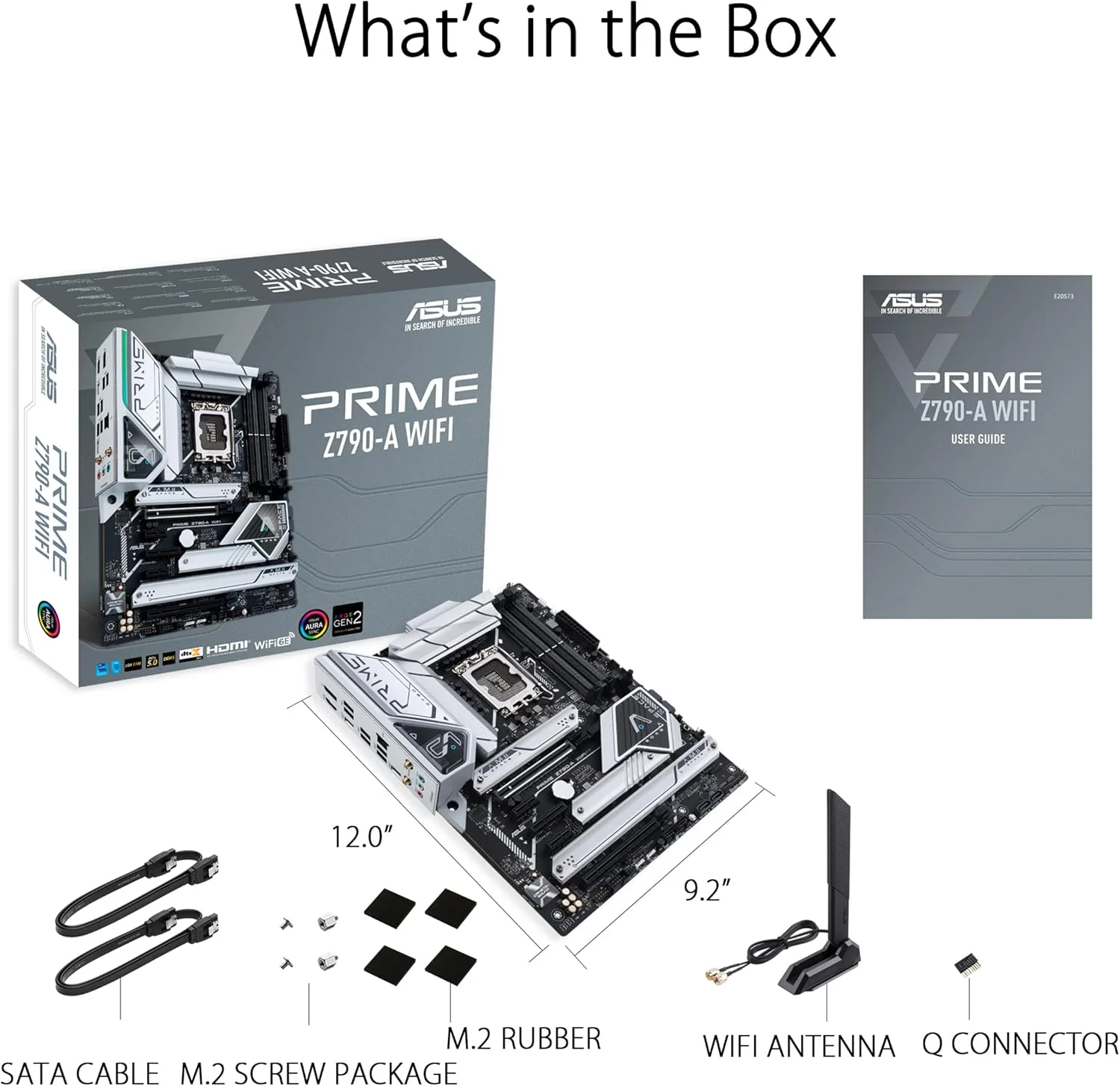 مادربرد ASUS Prime Z790-A WiFi 6E LGA 1700 ATX (مناسب پردازنده‌های نسل 14، 13 و 12 اینتل) (16+1 DrMOS، PCIe 5.0، DDR5، 4 اسلات M.2، LAN 2.5 گیگابیتی، پنل جلویی USB 3.2 Gen 2 Type-C، Thunderbolt 4/USB4، DP)