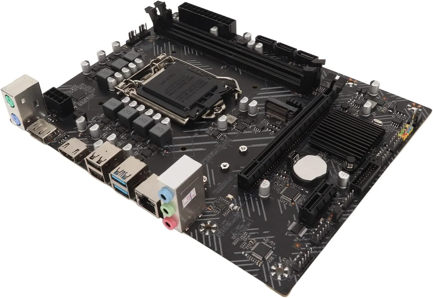 مادربرد Bewinner LGA 1200 با چیپست H510، DDR4 دو کاناله، مناسب کامپیوترهای رومیزی با پورت های HD، DP، شبکه، صدا و USB3.2 برای کامپیوترهای گیمینگ
