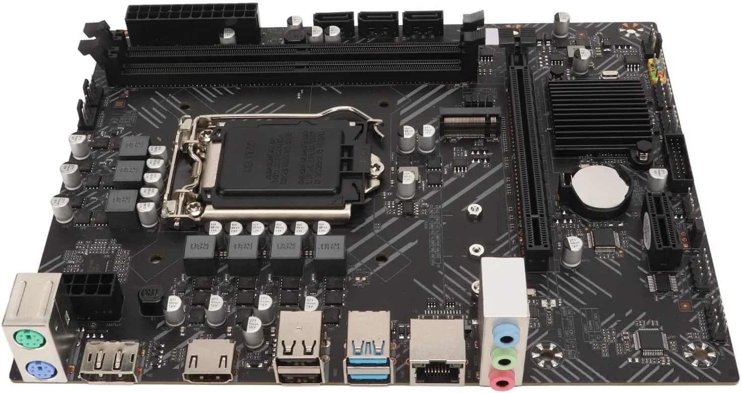 مادربرد Bewinner LGA 1200 با چیپست H510، DDR4 دو کاناله، مناسب کامپیوترهای رومیزی با پورت های HD، DP، شبکه، صدا و USB3.2 برای کامپیوترهای گیمینگ