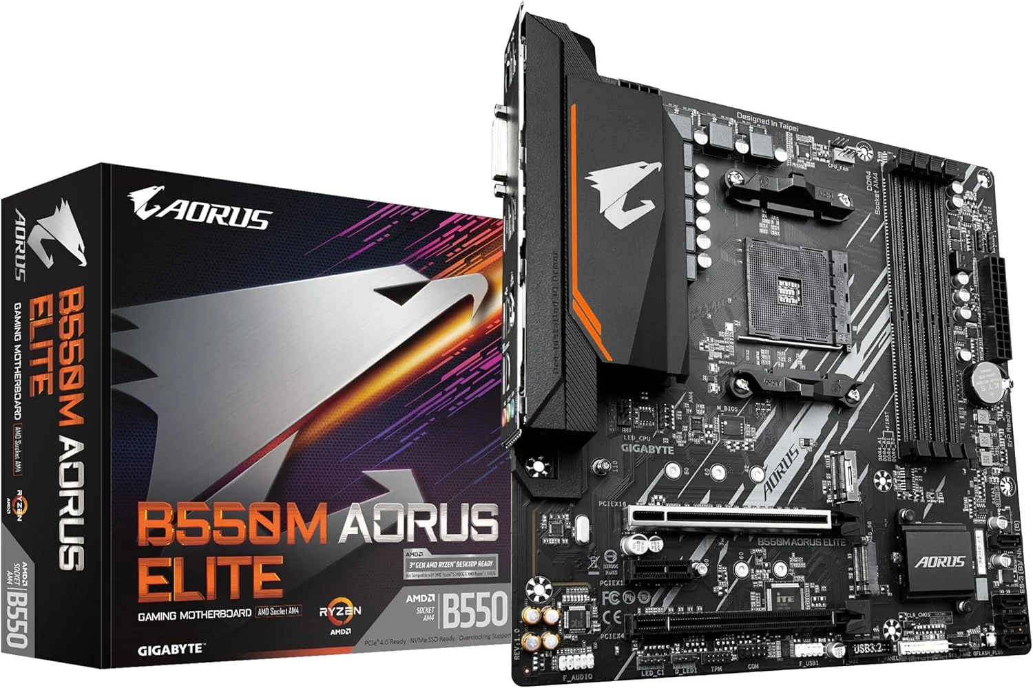 مادربرد گیگابایت AMD B550 AORUS Elite سوکت AM4 Micro ATX DDR4-SDRAM