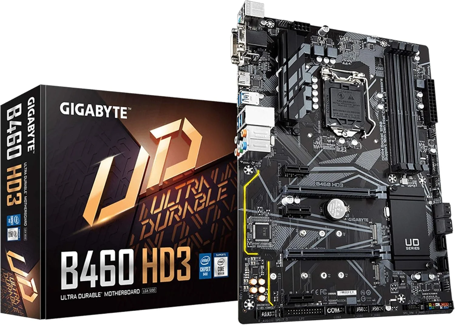 مادربرد گیگابایت B460 HD3 (LGA1200/Intel/B460/ATX/Dual M.2/SATA 6Gb/s/USB 3.2 Gen 1/DDR4)