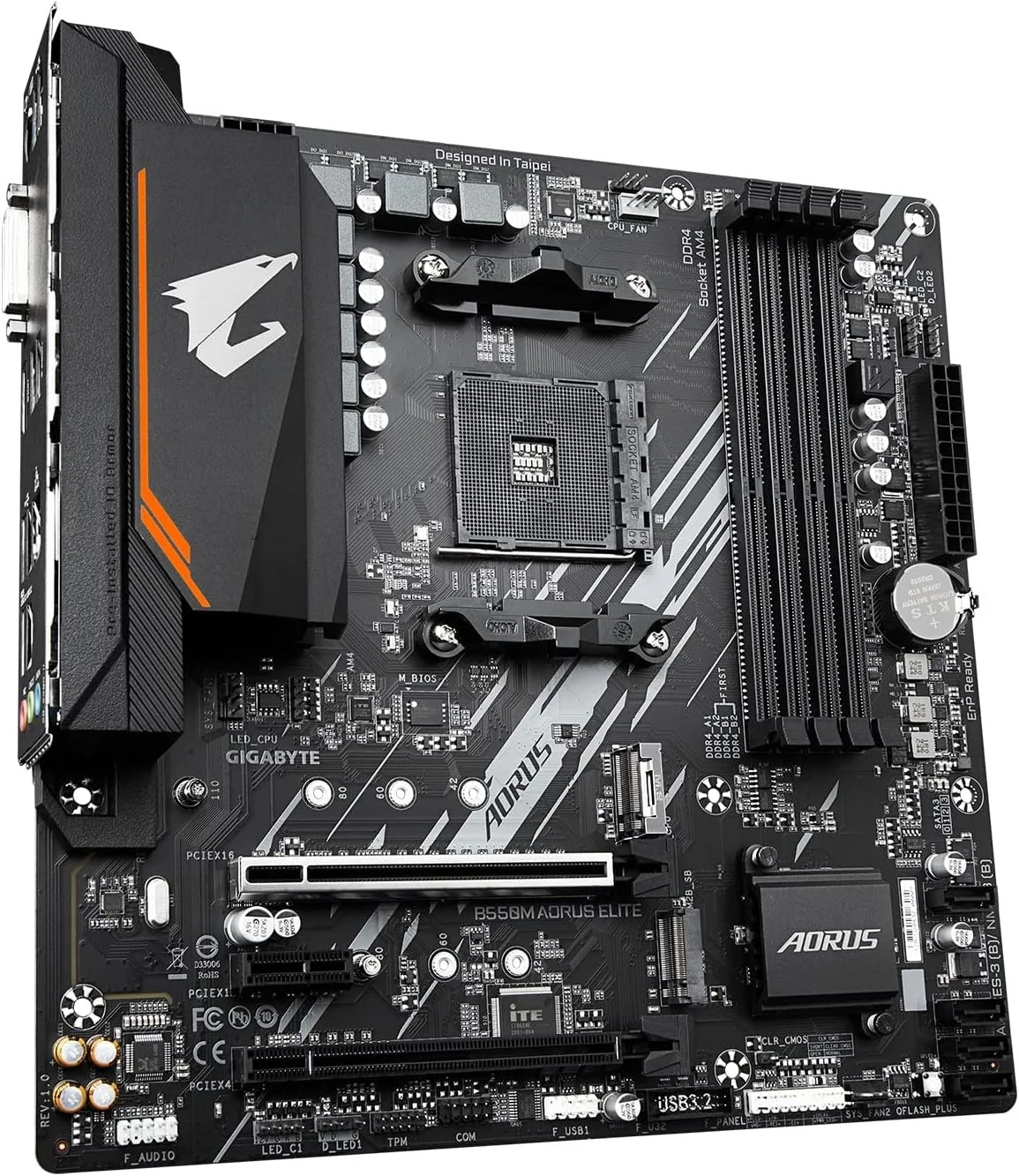 مادربرد GIGABYTE B550M AORUS Elite (AM4/ AMD/ B550/ Micro-ATX/ DDR4/ Dual M.2/ PCIe 4.0/ Realtek GbE LAN/ مادربرد گیمینگ)