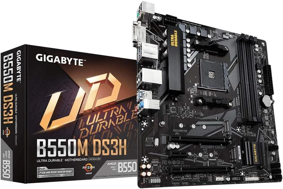 مادربرد گیگابایت B550M DS3H mATX برای پردازنده های AMD AM4