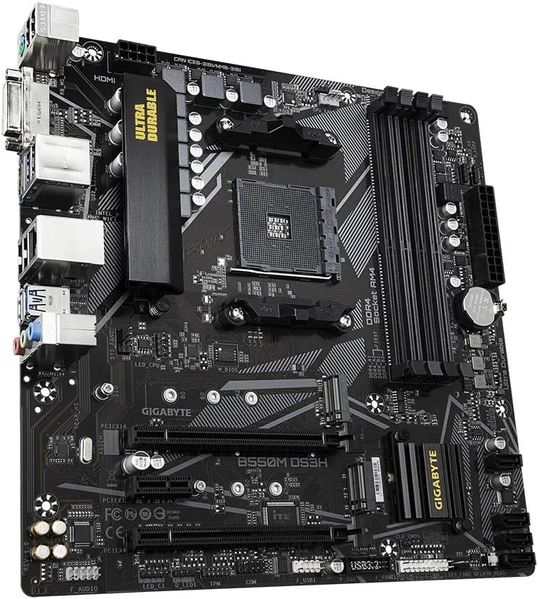 مادربرد گیگابایت B550M DS3H mATX برای پردازنده های AMD AM4