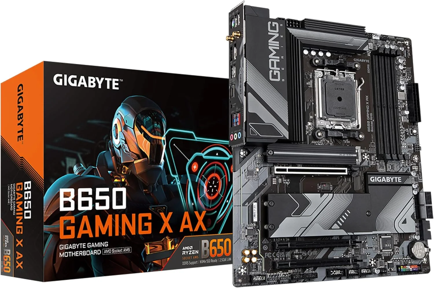 مادربرد GIGABYTE B650 Gaming X AX (AM5/ LGA 1718/ AMD/ B650/ ATX/ 5 سال گارانتی/ DDR5/ PCIe 4.0 M.2/ PCIe 4.0/ USB 3.2 Gen2x2 Type-C/AMD Wi-Fi 6E/ Realtek 2.5GbE LAN)