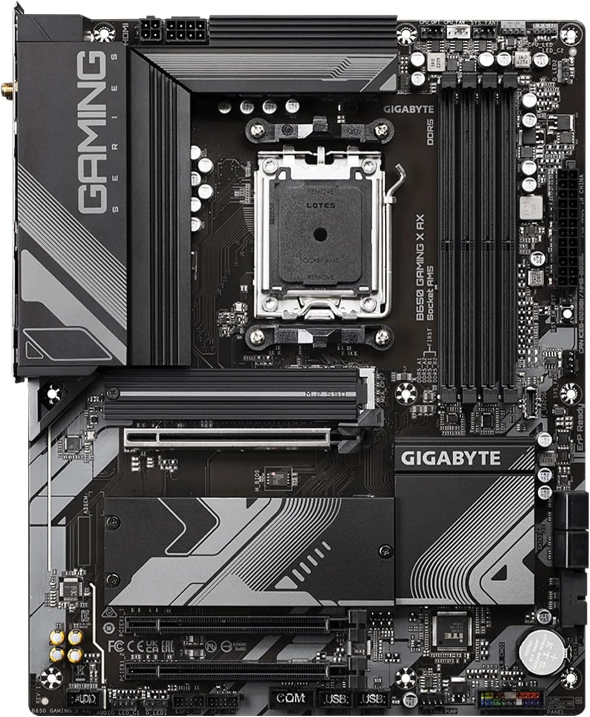 مادربرد GIGABYTE B650 Gaming X AX (AM5/ LGA 1718/ AMD/ B650/ ATX/ 5 سال گارانتی/ DDR5/ PCIe 4.0 M.2/ PCIe 4.0/ USB 3.2 Gen2x2 Type-C/AMD Wi-Fi 6E/ Realtek 2.5GbE LAN) مادربرد GIGABYTE B650 Gaming X AX (AM5/ LGA 1718/ AMD/ B650/ ATX/ 5 سال گارانتی/ DDR5/ PCIe 4.0 M.2/ PCIe 4.0/ USB 3.2 Gen2x2 Type-C/AMD Wi-Fi 6E/ Realtek 2.5GbE LAN)