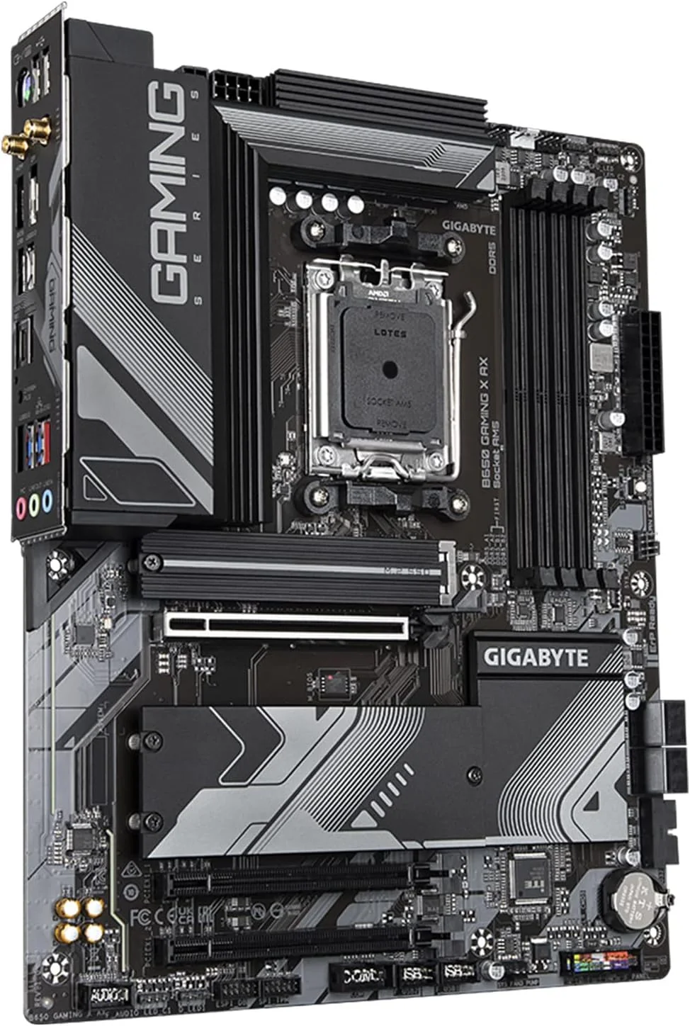 مادربرد GIGABYTE B650 Gaming X AX (AM5/ LGA 1718/ AMD/ B650/ ATX/ 5 سال گارانتی/ DDR5/ PCIe 4.0 M.2/ PCIe 4.0/ USB 3.2 Gen2x2 Type-C/AMD Wi-Fi 6E/ Realtek 2.5GbE LAN) مادربرد GIGABYTE B650 Gaming X AX (AM5/ LGA 1718/ AMD/ B650/ ATX/ 5 سال گارانتی/ DDR5/ PCIe 4.0 M.2/ PCIe 4.0/ USB 3.2 Gen2x2 Type-C/AMD Wi-Fi 6E/ Realtek 2.5GbE LAN)