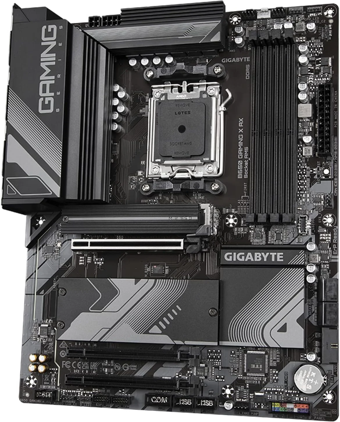 مادربرد GIGABYTE B650 Gaming X AX (AM5/ LGA 1718/ AMD/ B650/ ATX/ 5 سال گارانتی/ DDR5/ PCIe 4.0 M.2/ PCIe 4.0/ USB 3.2 Gen2x2 Type-C/AMD Wi-Fi 6E/ Realtek 2.5GbE LAN) مادربرد GIGABYTE B650 Gaming X AX (AM5/ LGA 1718/ AMD/ B650/ ATX/ 5 سال گارانتی/ DDR5/ PCIe 4.0 M.2/ PCIe 4.0/ USB 3.2 Gen2x2 Type-C/AMD Wi-Fi 6E/ Realtek 2.5GbE LAN)