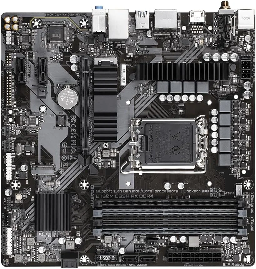 مادربرد گیگابایت مدل MB GBT Intel 1700 B760M DS3H AX DDR4 مادربرد گیگابایت مدل MB GBT Intel 1700 B760M DS3H AX DDR4