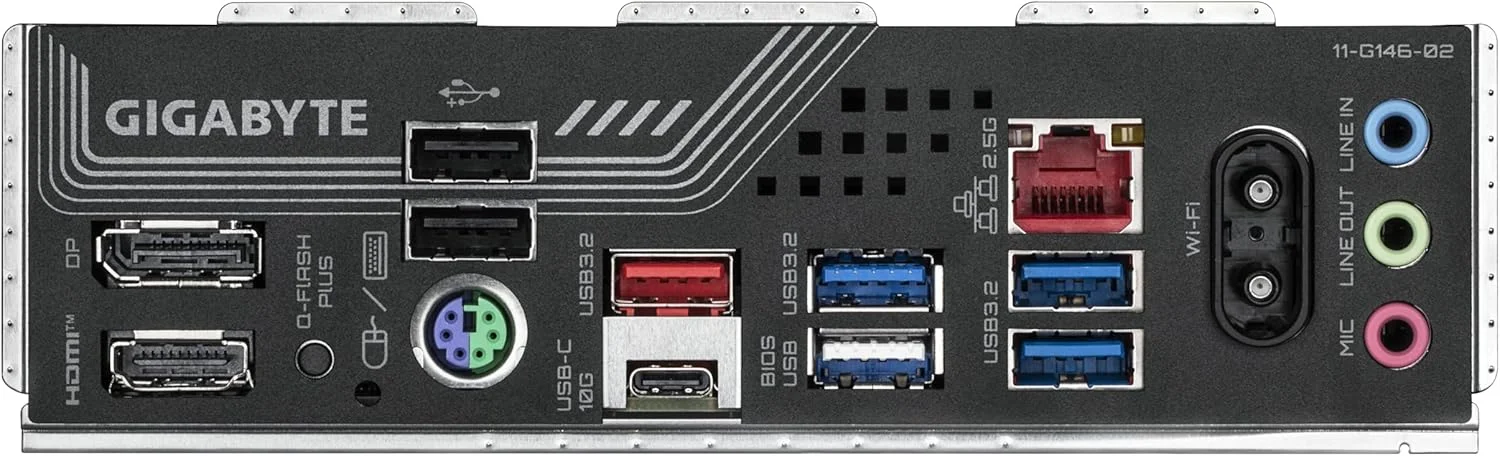 مادربرد GIGABYTE B850 GAMING X WIFI6E - پردازنده های سری AMD Ryzen 9000، طراحی دیجیتال VRM با 12+2+2 فاز، پشتیبانی از DDR5 تا 8200 مگاهرتز (OC)، 1xPCIe 5.0 + 2xPCIe 4.0 M.2، شبکه 2.5LAN، WIFI 6E، USB 3.2 Gen 2x2 مادربرد GIGABYTE B850 GAMING X WIFI6E - پردازنده های سری AMD Ryzen 9000، طراحی دیجیتال VRM با 12+2+2 فاز، پشتیبانی از DDR5 تا 8200 مگاهرتز (OC)، 1xPCIe 5.0 + 2xPCIe 4.0 M.2، شبکه 2.5LAN، WIFI 6E، USB 3.2 Gen 2x2