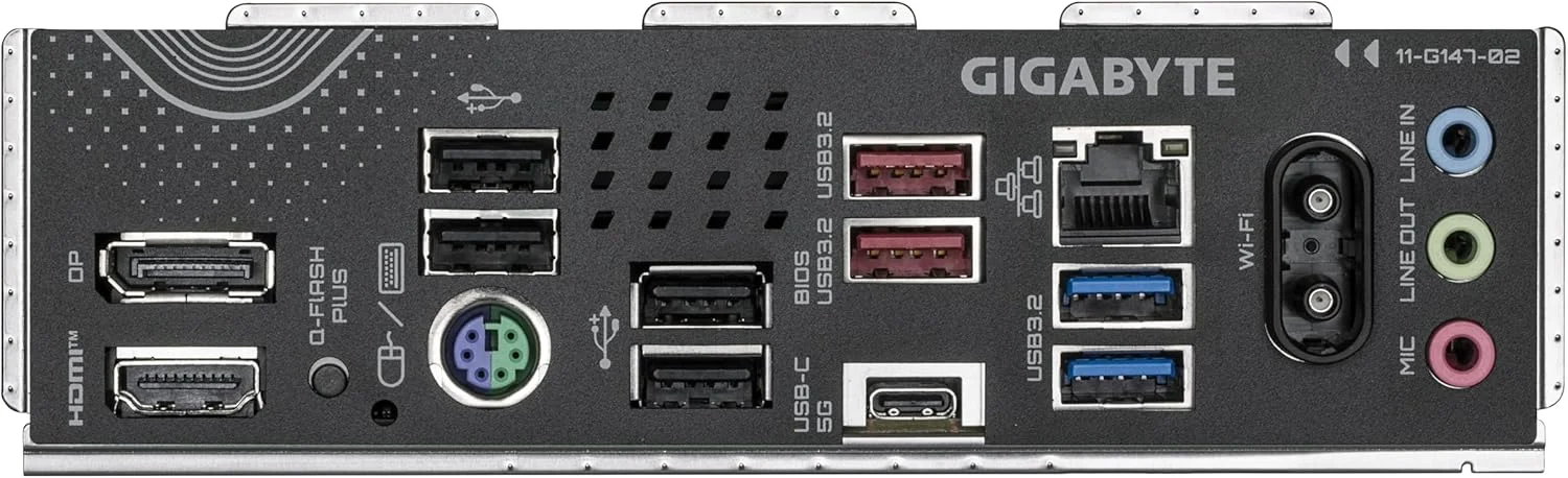 مادربرد GIGABYTE B850 Eagle WIFI6E - پردازنده های AMD Ryzen سری 9000، VRM دیجیتال 8+2+2 فاز، DDR5 تا 5200 مگاهرتز (OC)، 1xPCIe 5.0 + 2xPCIe 4.0 M.2، GbE LAN، WiFi 6E، USB 3.2 Gen 2