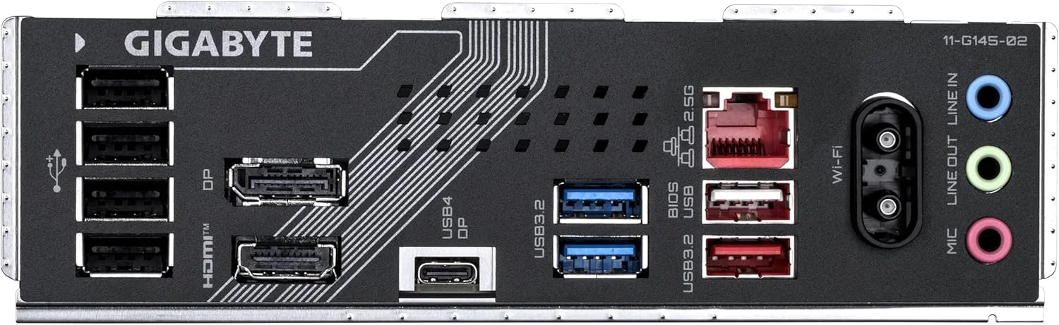 مادربرد GIGABYTE B860 GAMING X WIFI6E - پردازنده های سری Intel Core Ultra، VRM با 12+1+2+1 فاز، DDR5 تا 9066 مگاهرتز، 1xPCIe 5.0 + 2xPCIe 4.0 M.2، LAN 2.5GbE، WIFI 6E، USB4