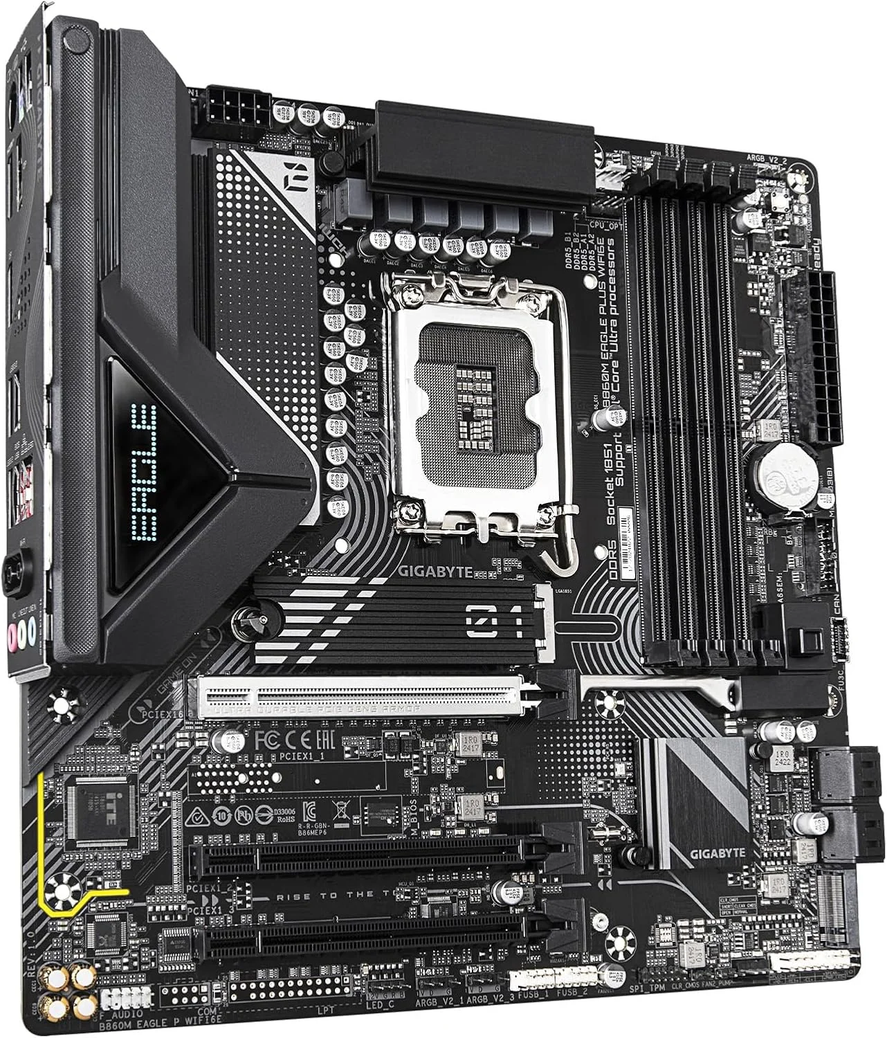 مادربرد GIGABYTE B860M Eagle Plus WIFI6E Intel Core Ultra (سری 2) LGA 1851، mATX، DDR5، 2X M.2، PCIe 5.0، USB-C، WIFI6E، LAN 2.5GbE، EZ-Latch مادربرد GIGABYTE B860M Eagle Plus WIFI6E Intel Core Ultra (سری 2) LGA 1851، mATX، DDR5، 2X M.2، PCIe 5.0، USB-C، WIFI6E، LAN 2.5GbE، EZ-Latch