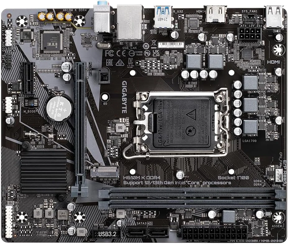 مادربرد گیگابایت H610M K DDR4 (سوکت 1700/H610/DDR4/S-ATA 6Gb/s/Micro ATX) مادربرد گیگابایت H610M K DDR4 (سوکت 1700/H610/DDR4/S-ATA 6Gb/s/Micro ATX)